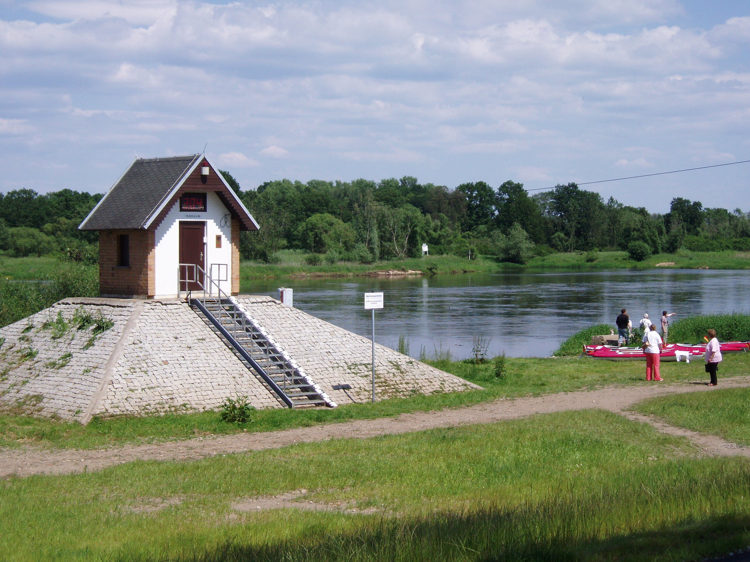 Pegelhäuschen bei Ratzdorf, Flusslandschaft Oder, Seenland Oder-Spree e.V.